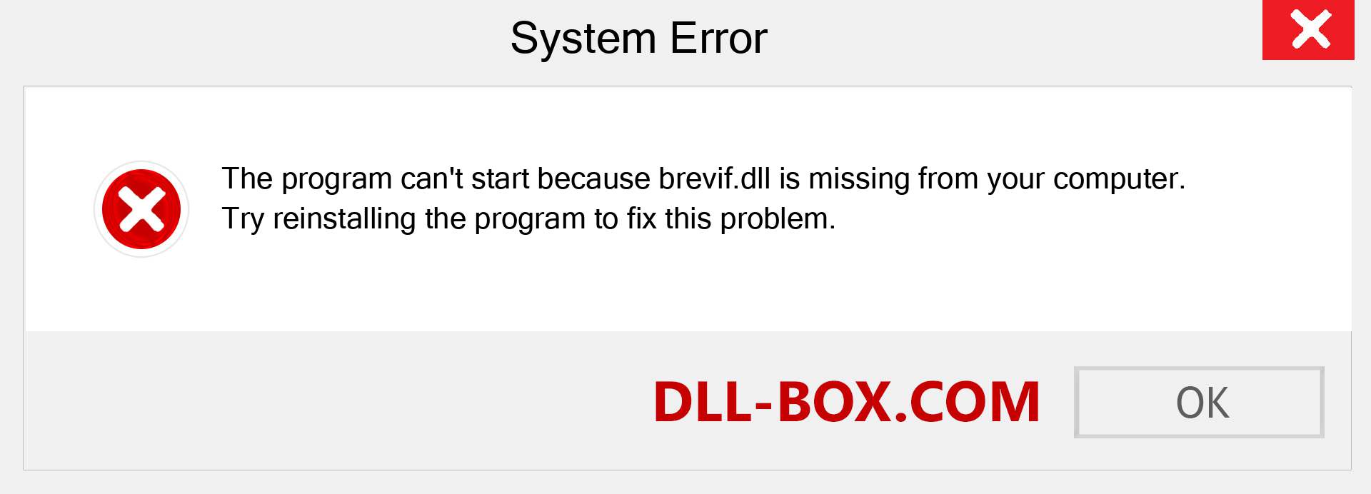  brevif.dll file is missing?. Download for Windows 7, 8, 10 - Fix  brevif dll Missing Error on Windows, photos, images