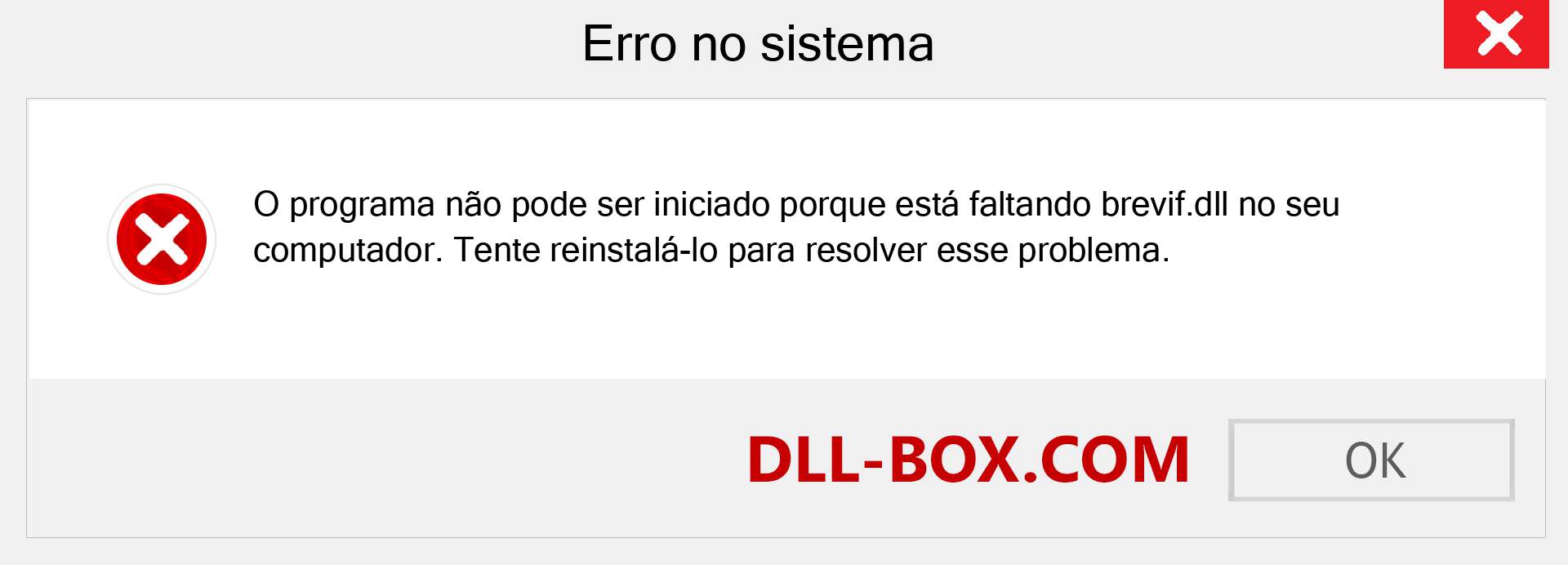 Arquivo brevif.dll ausente ?. Download para Windows 7, 8, 10 - Correção de erro ausente brevif dll no Windows, fotos, imagens